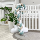 Protectie laterala patut bebe menta-bej (4)